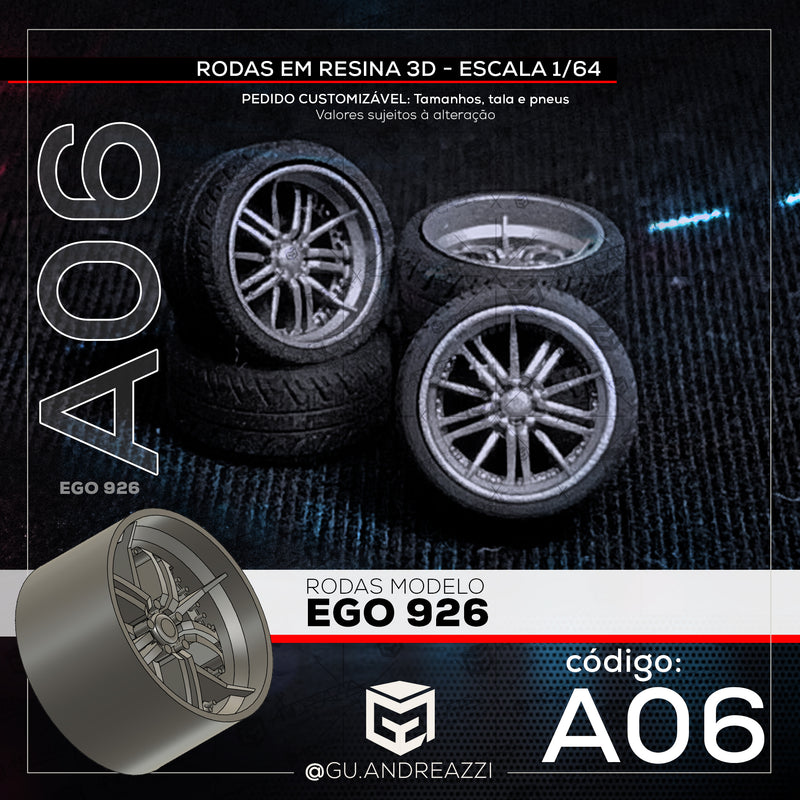 A06 - Ego926 - Rodas 3D  para 1/64