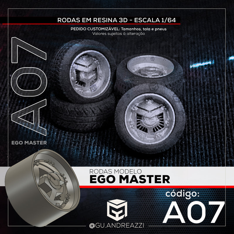 A07 - Egomaster - Rodas 3D  para 1/64