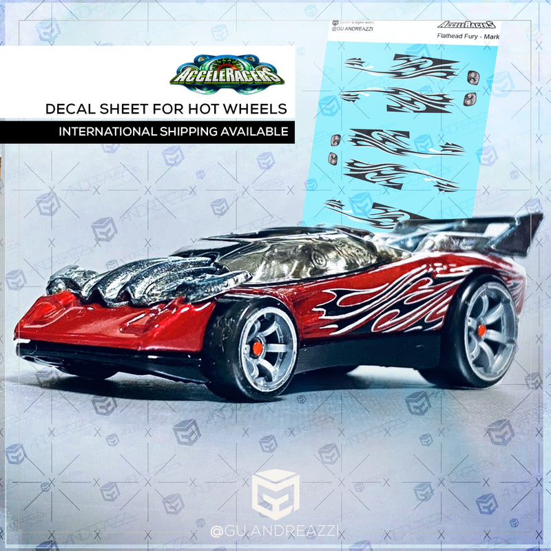 ACC007A - Acceleracers Flathead Fury Diecast - Decal 1/64