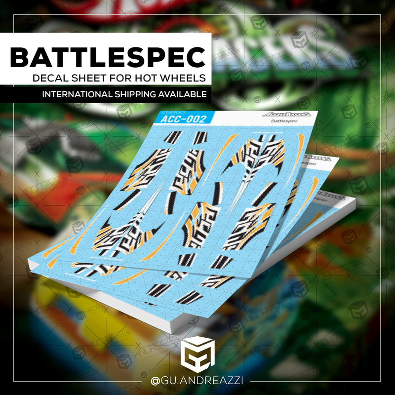 ACC002 - Acceleracers Battlespec - Decal 1/64