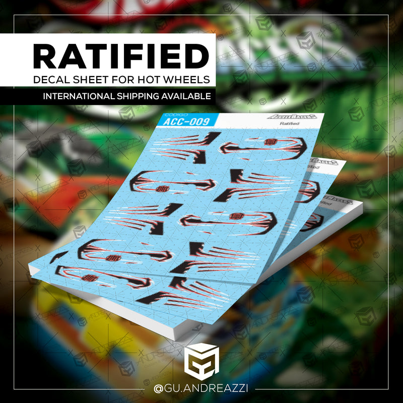 ACC009 - Ratified - Diecast - Decal 1/64