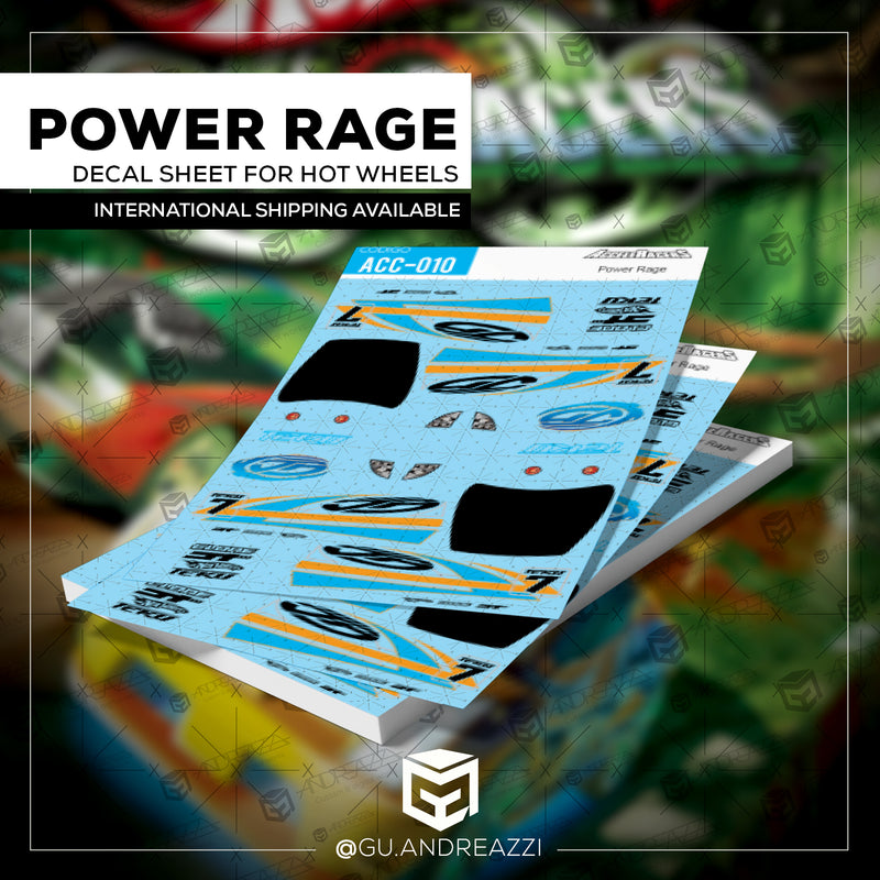 ACC010 - Power Rage - Diecast - Decal 1/64