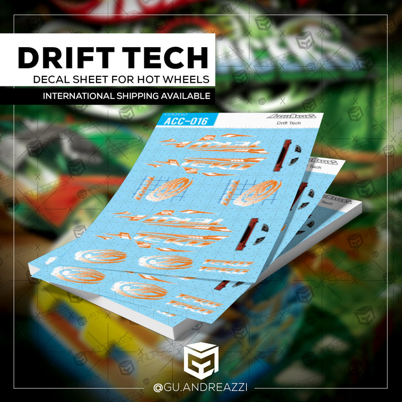 ACC016 - Drift Tech - Diecast - Decal 1/64