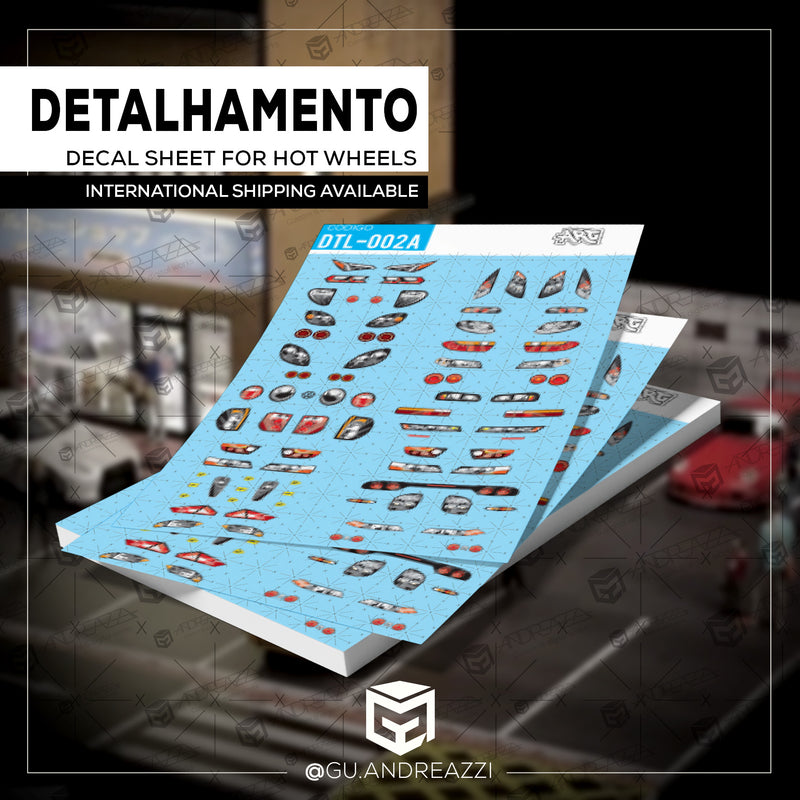 DTL002A - Faróis e Lanternas - Decal 1/64