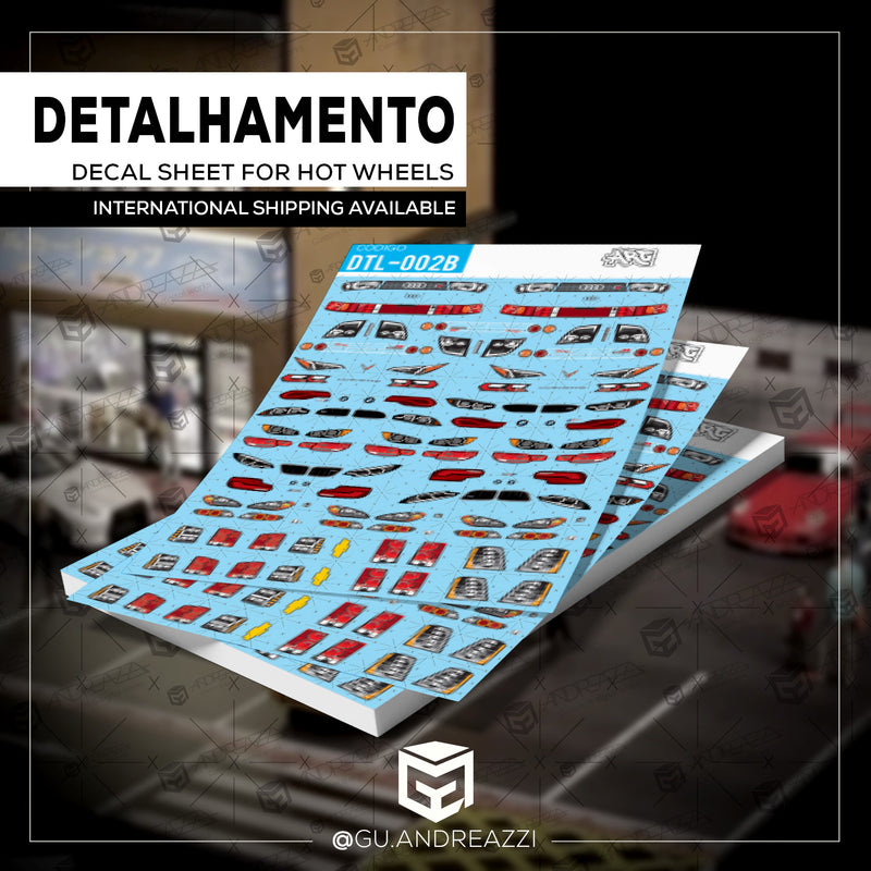 DTL002B - Faróis e Lanternas - Decal 1/64