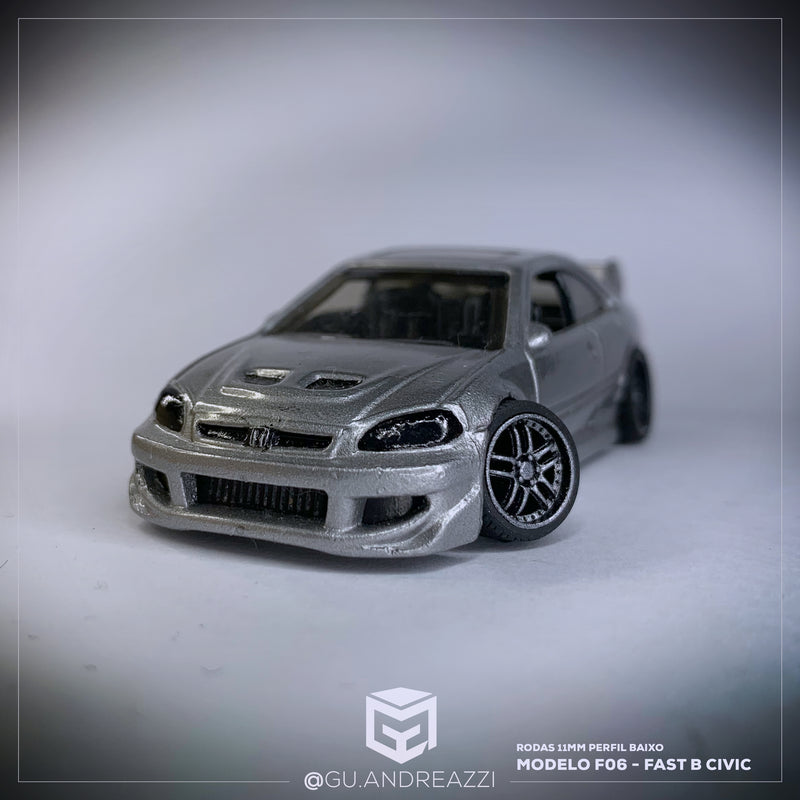 F06 - Fast B Civic - Rodas 3D  para 1/64