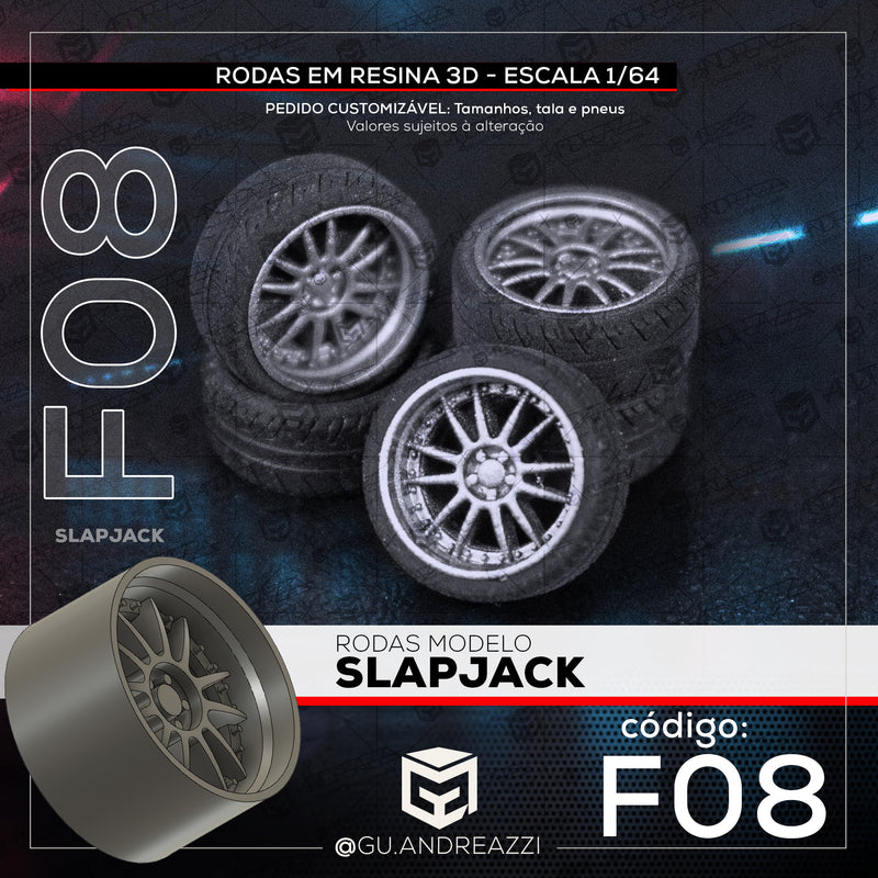 F08 - Slapjack - Rodas 3D  para 1/64