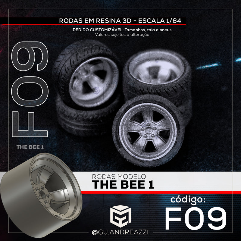 F09 - Bumblebee - Rodas 3D  para 1/64