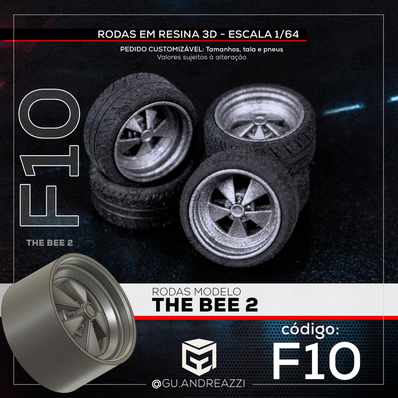 F10 - Bumblebee - Rodas 3D  para 1/64