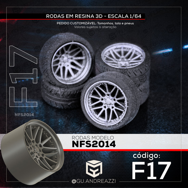 F17 - NFS2014 - Rodas 3D  para 1/64