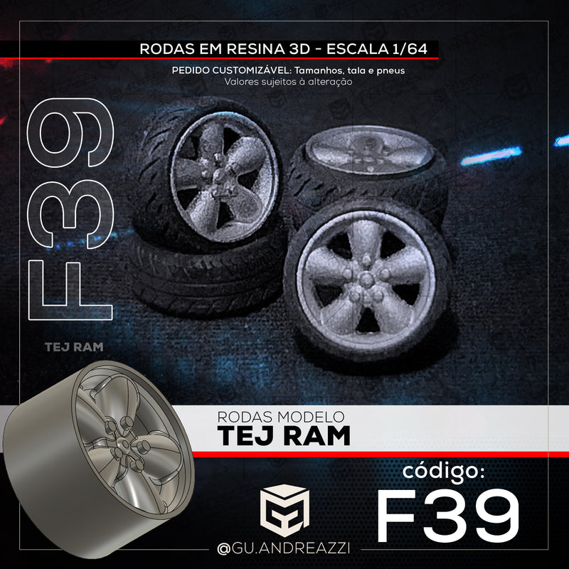 F39 - Tej's Ram - Rodas 3D para 1/64