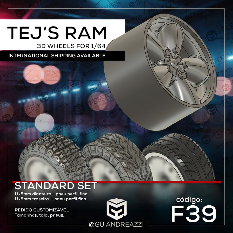 F39 - Tej's Ram - Rodas 3D para 1/64