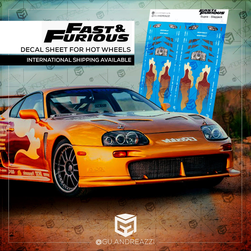 FAF202 - Supra Slapjack Velozes e Furiosos - Decal 1/64