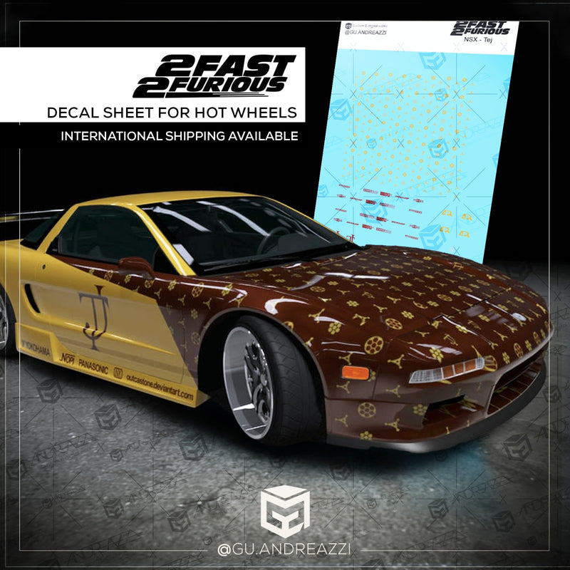 FAF204 - NSX Tej Velozes e Furiosos - Decal 1/64