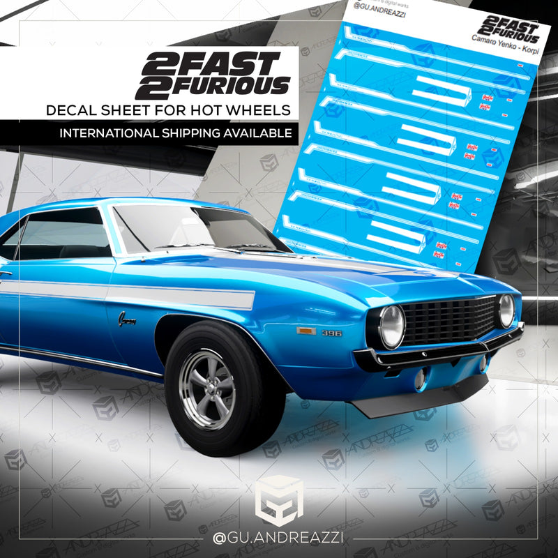 FAF206 - Camaro Velozes e Furiosos - Decal 1/64