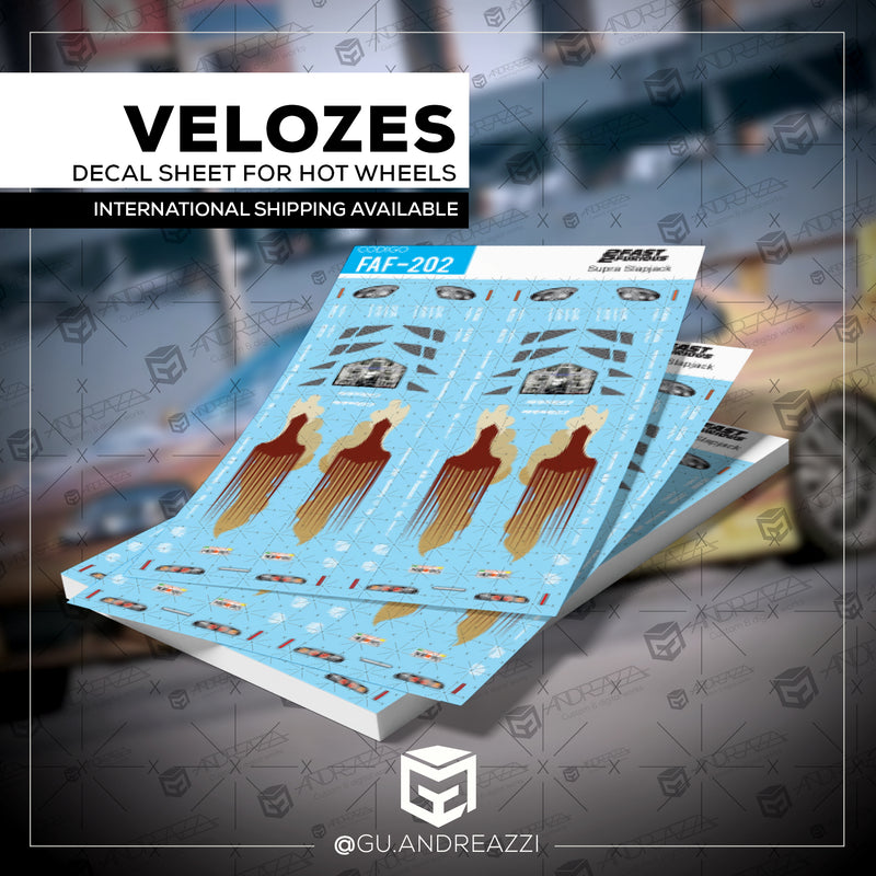 FAF202 - Supra Slapjack Velozes e Furiosos - Decal 1/64