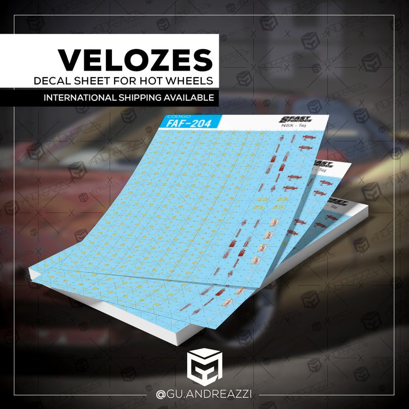 FAF204 - NSX Tej Velozes e Furiosos - Decal 1/64