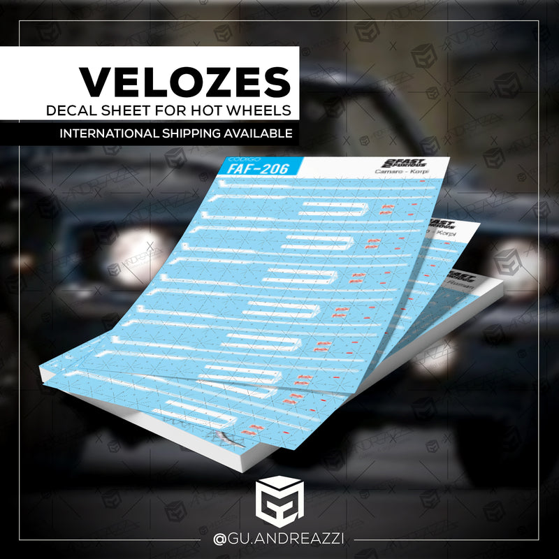 FAF206 - Camaro Velozes e Furiosos - Decal 1/64