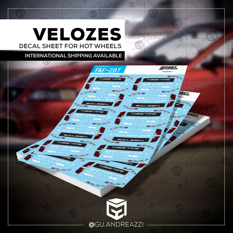 FAF207 - Saleen Velozes e Furiosos - Decal 1/64