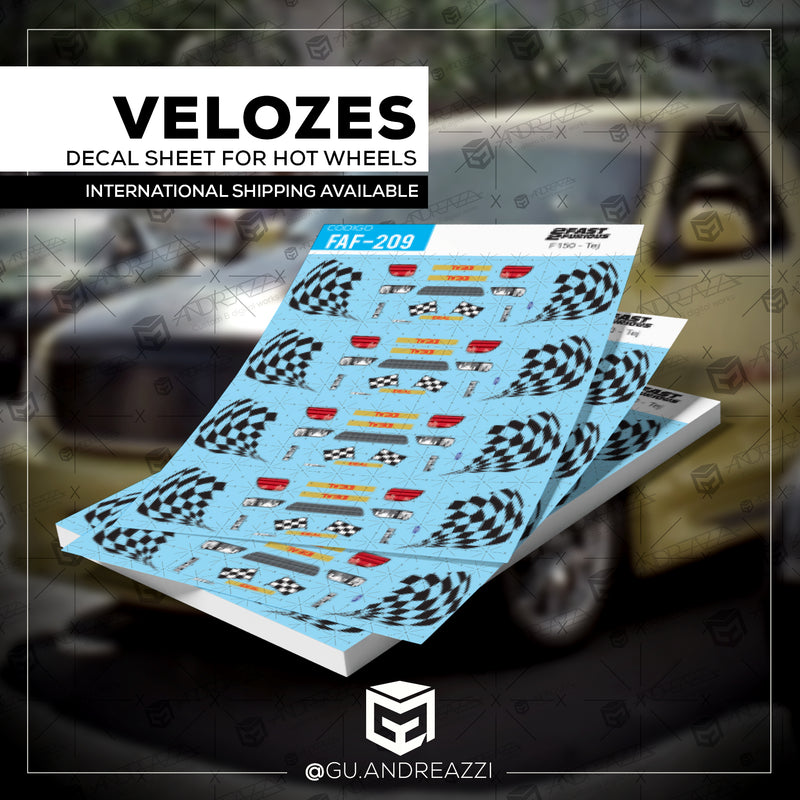 FAF209 - F-150 Ideal - Tej - Velozes e Furiosos - Decal 1/64