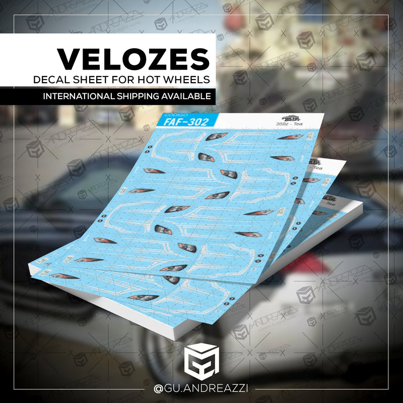 FAF302 - 350z Tea Velozes e Furiosos - Decal 1/64