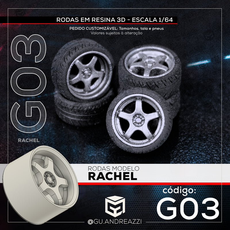 G03 - U2 Rachel - Rodas 3D  para 1/64