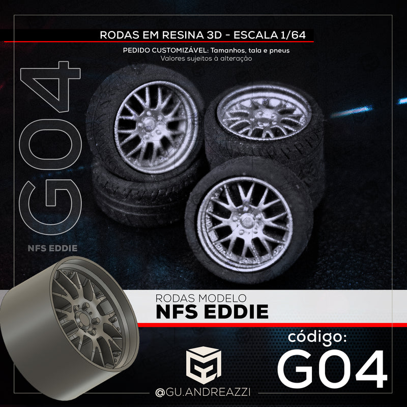 G04 - U1 Eddie - Rodas 3D  para 1/64