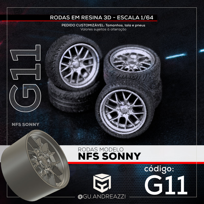 G11 - NFS Sonny - Rodas 3D  para 1/64