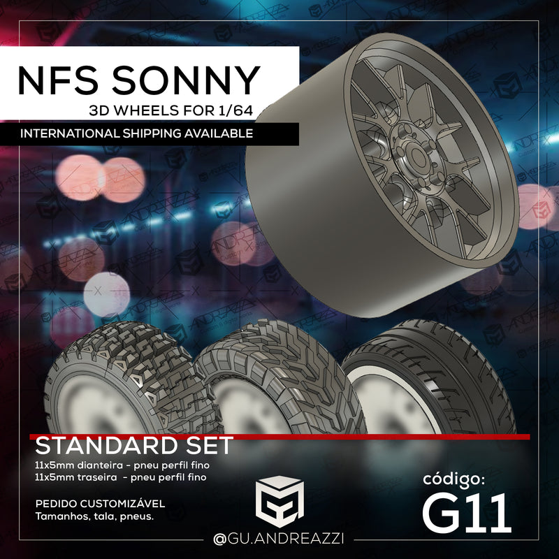 G11 - NFS Sonny - Rodas 3D  para 1/64