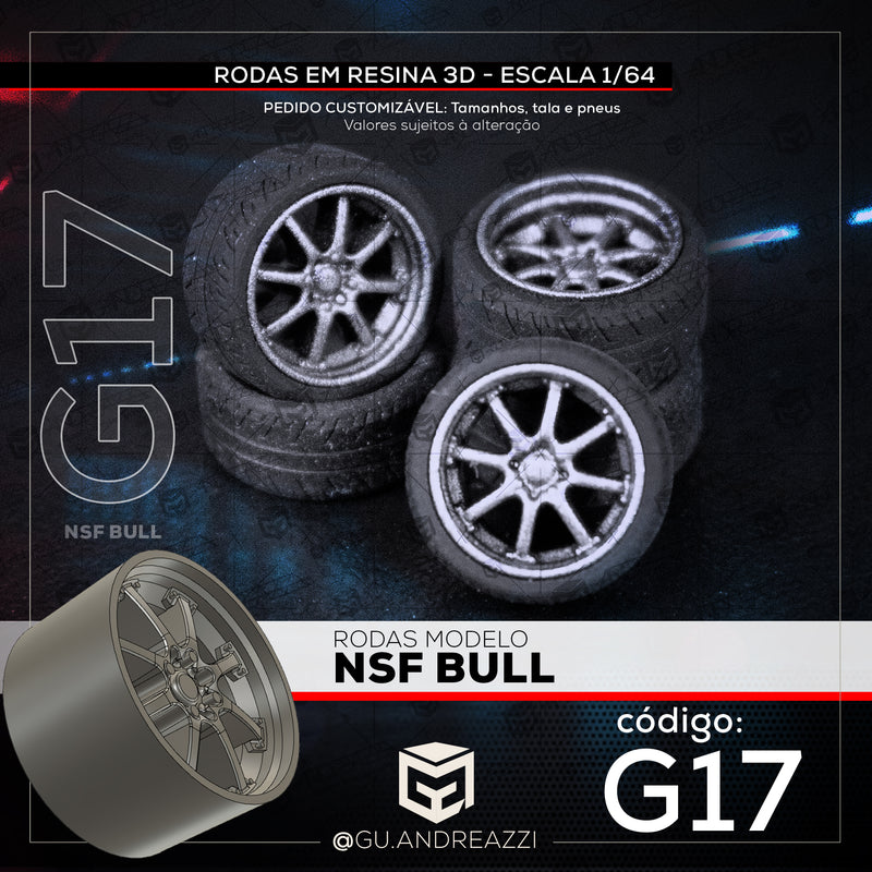 G17 - NFS Bull - Rodas 3D  para 1/64