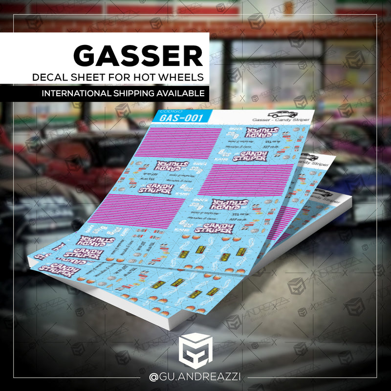 GAS001 - Gasser Candy Striper - Decal 1/64