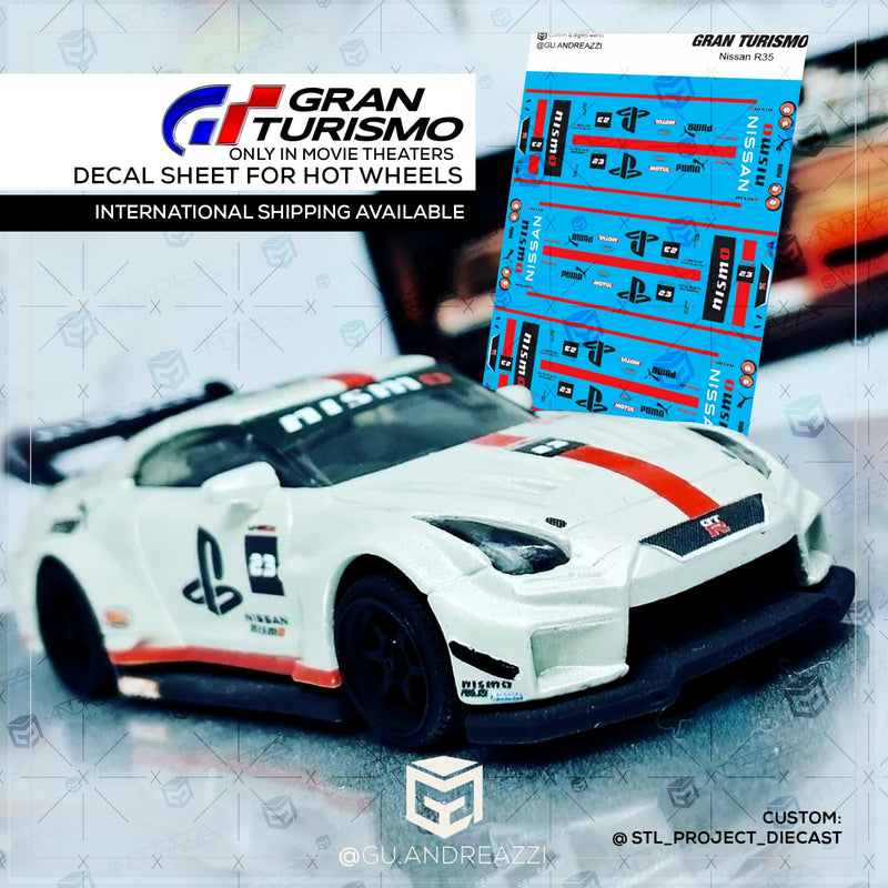 GTR001 - R35 Gran Turismo - Decal 1/64