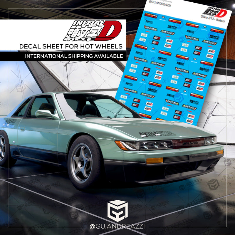 IND002 - Silvia Initial D Iketani - Decal 1/64