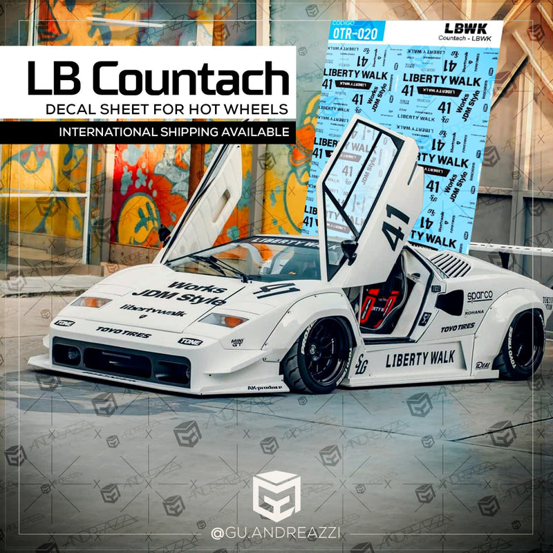 OTR020 - LB Countach - Decal 1/64