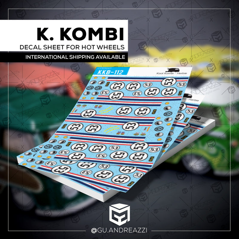 KKB112 - Kool Kombi Herbie - Decal 1/64