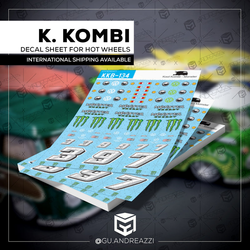 KKB134 - Kool Kombi Monster Racing - Decal 1/64