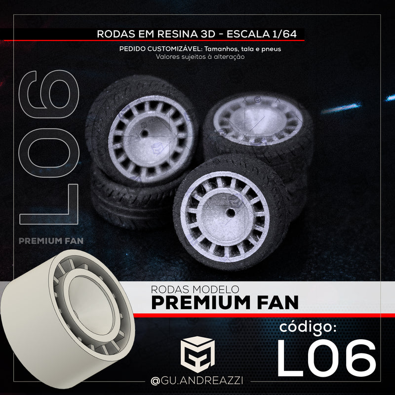 L06 - Premium Fan - Rodas 3D  para 1/64