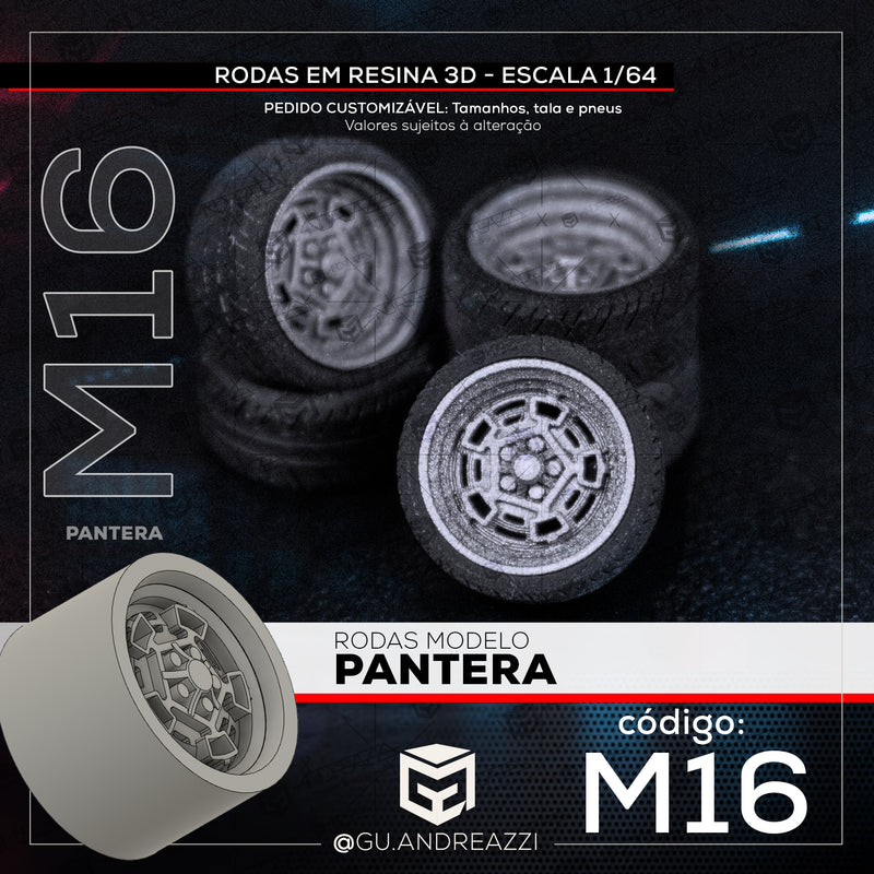 M16 - Pantera - Rodas 3D  para 1/64