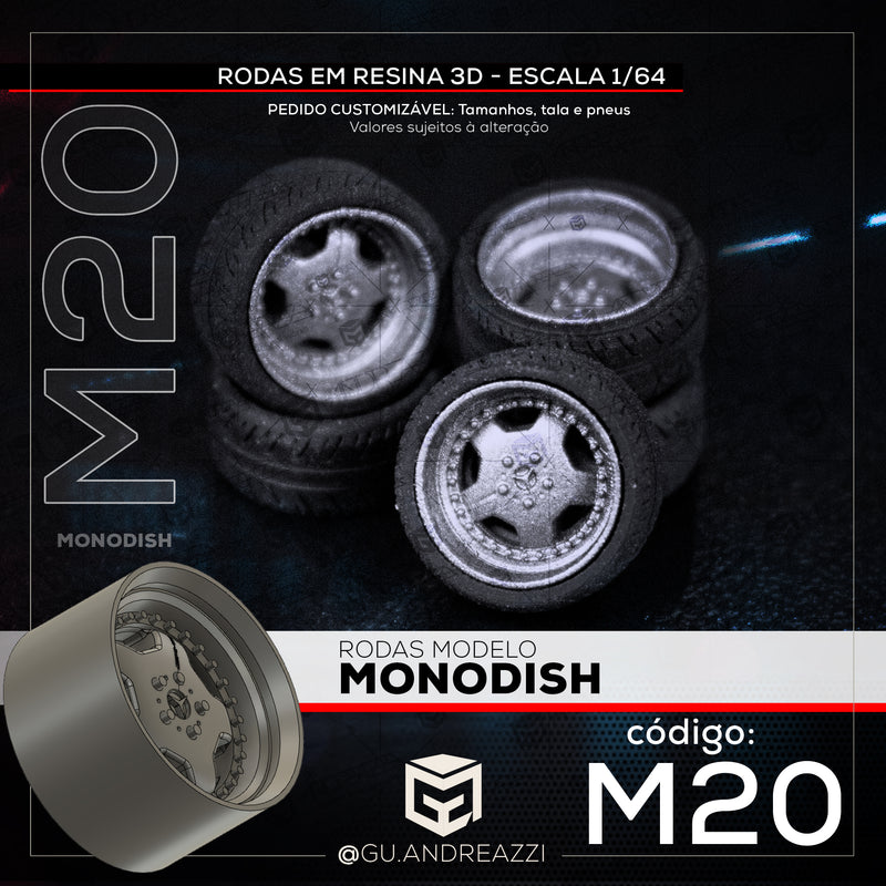 M20 - Mono dish - Rodas 3D  para 1/64