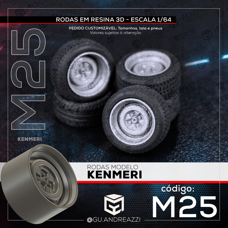 M25 - Kenmeri - Rodas 3D  para 1/64