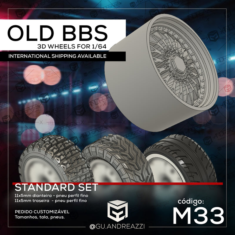 M33 - Old BBS - Rodas 3D  para 1/64