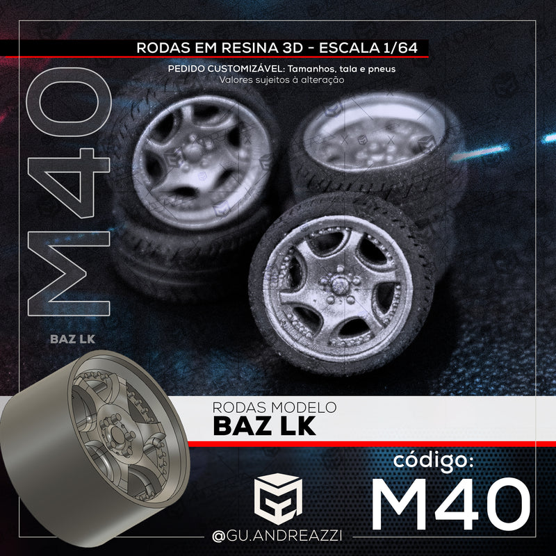 M40 - Baz LK - Rodas 3D  para 1/64