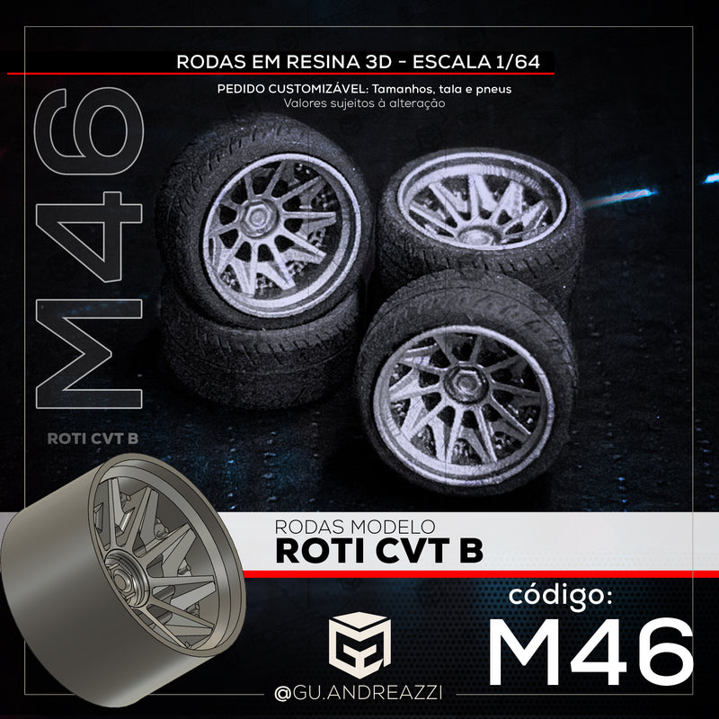 M46 - Roti CVT deep - Rodas 3D  para 1/64