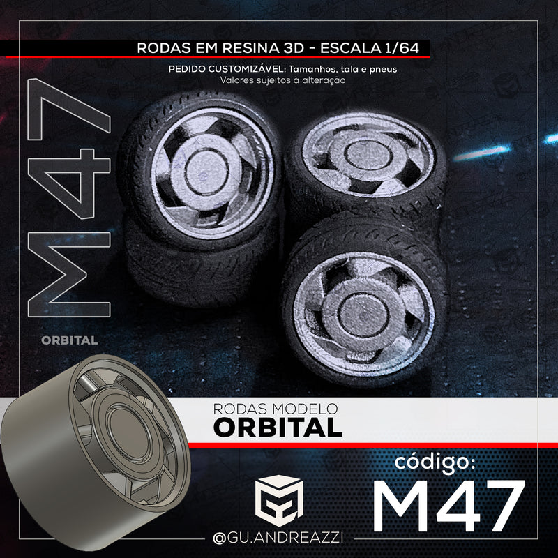 M47 - Orbital - Rodas 3D  para 1/64