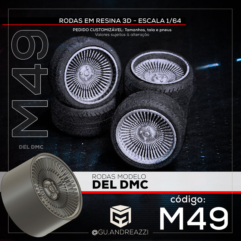 M49 - Del DMC - Rodas 3D  para 1/64