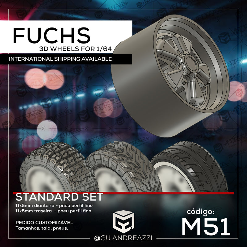 M51 - Fuchs - Rodas 3D  para 1/64