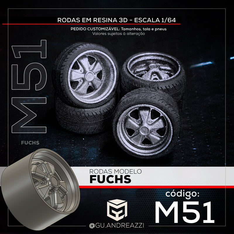 M51 - Fuchs - Rodas 3D  para 1/64