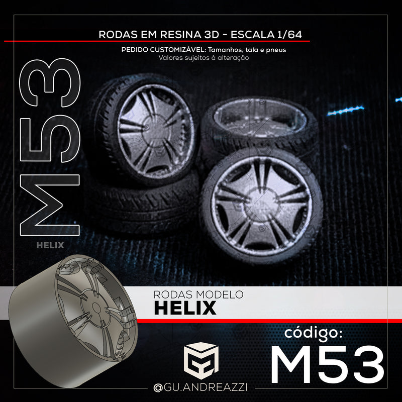 M53 - Helix - Rodas 3D para 1/64