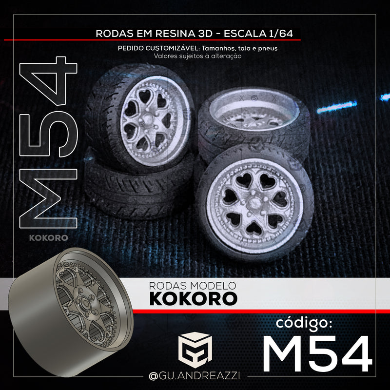 M54 - Kokoro - Rodas 3D para 1/64