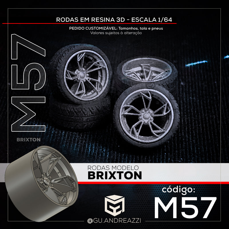 M57 - Brixton PF1 - Rodas 3D para 1/64